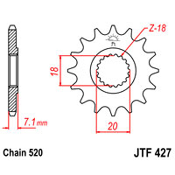 JT JT Gear Box Sprockets G/B 427SC-13 (432)